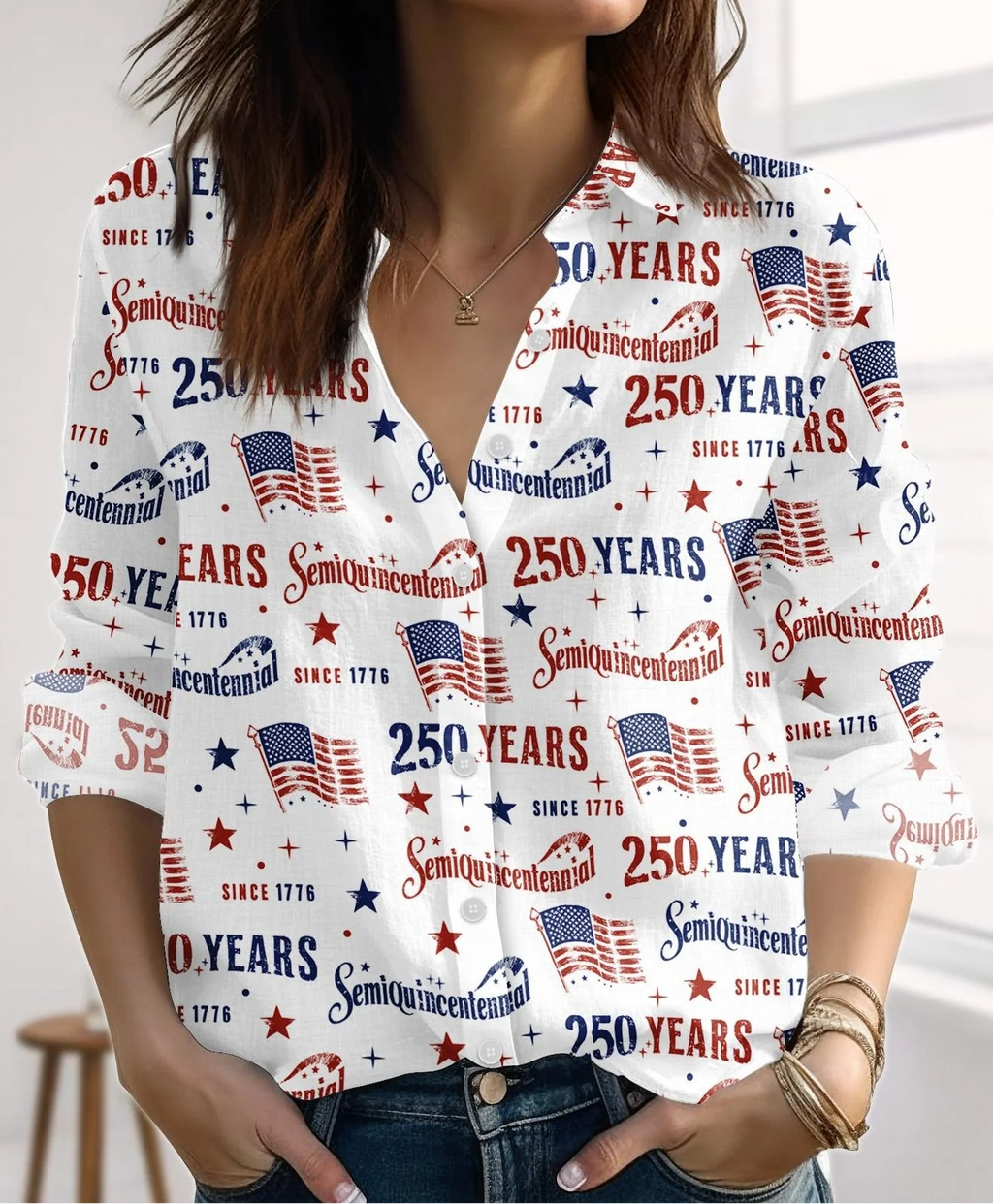 Ladies' 250Th Anniversary Celebration Collar Shirt