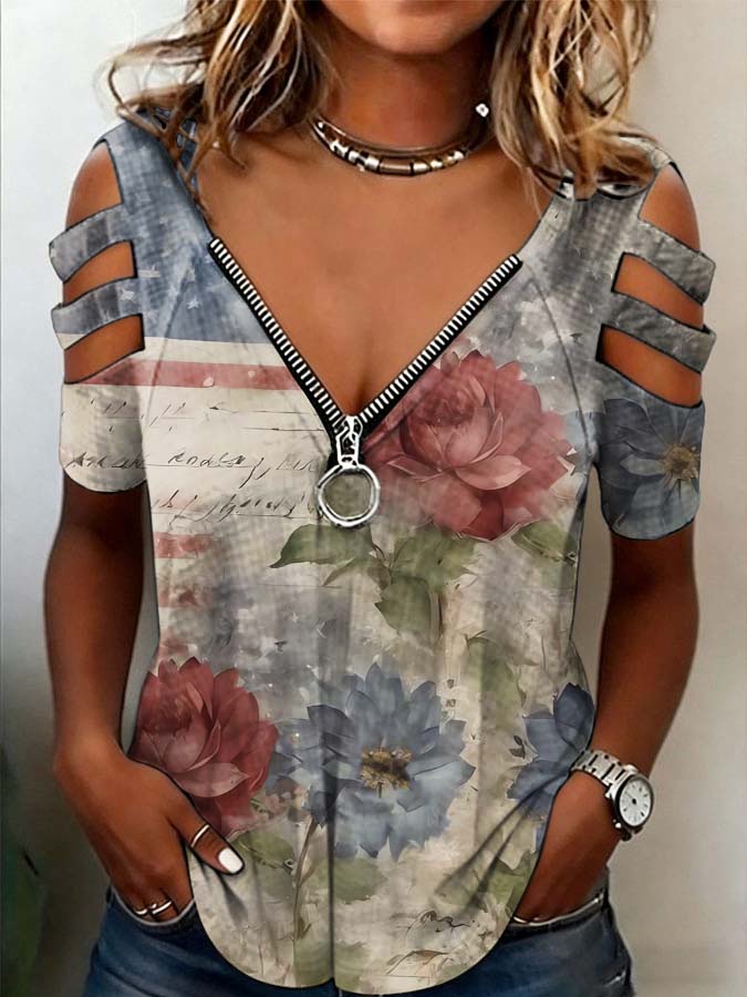 Women'S Independence Day 250Th Anniversary Printed Top