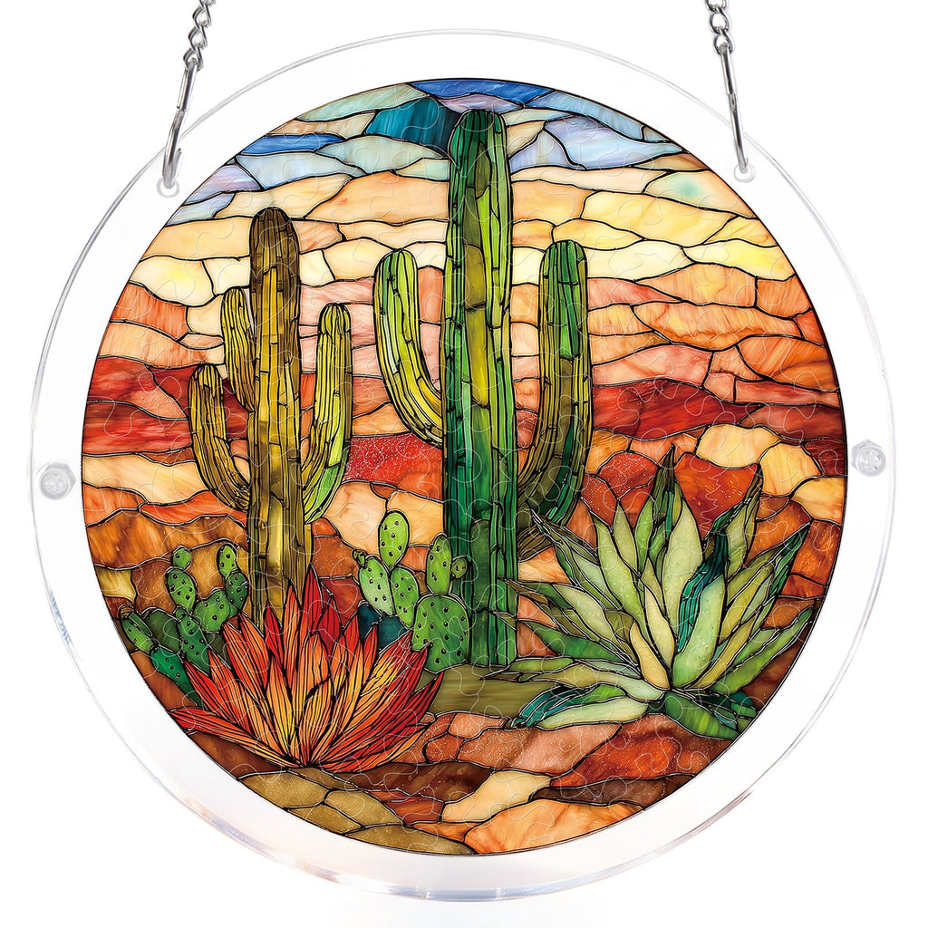 Sunset Cactus Light Suncatcher-Acrylic Window Art