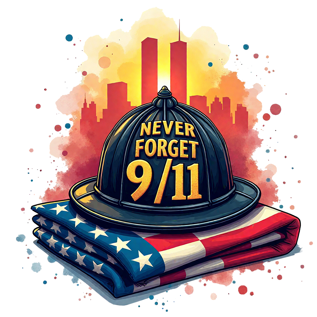 911 Patriot Day Never Forget Hat Sticker