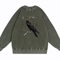 F-Caw-F Crow Cotton Washed Long Sleeve Sweatshirt/Shirt