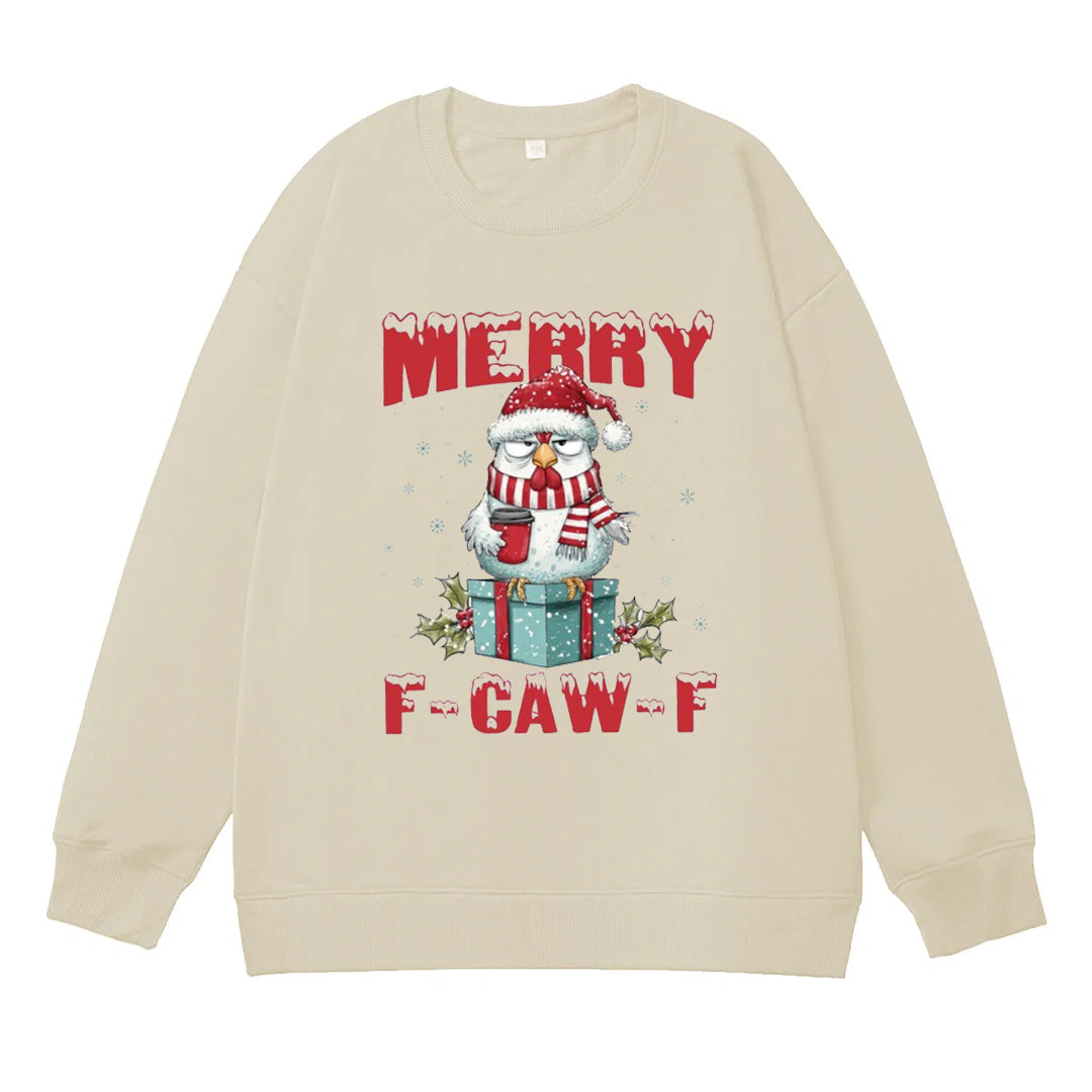 Merry Christmas F-Caw-F Chicken Sweatshirt