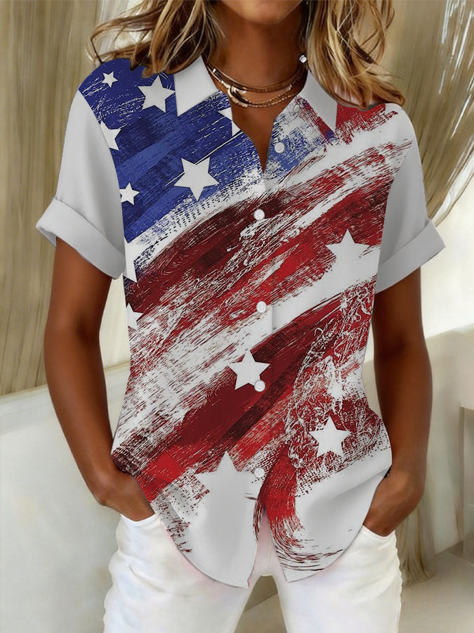 Women'S 250Th Anniversary Printed Casual Shirt