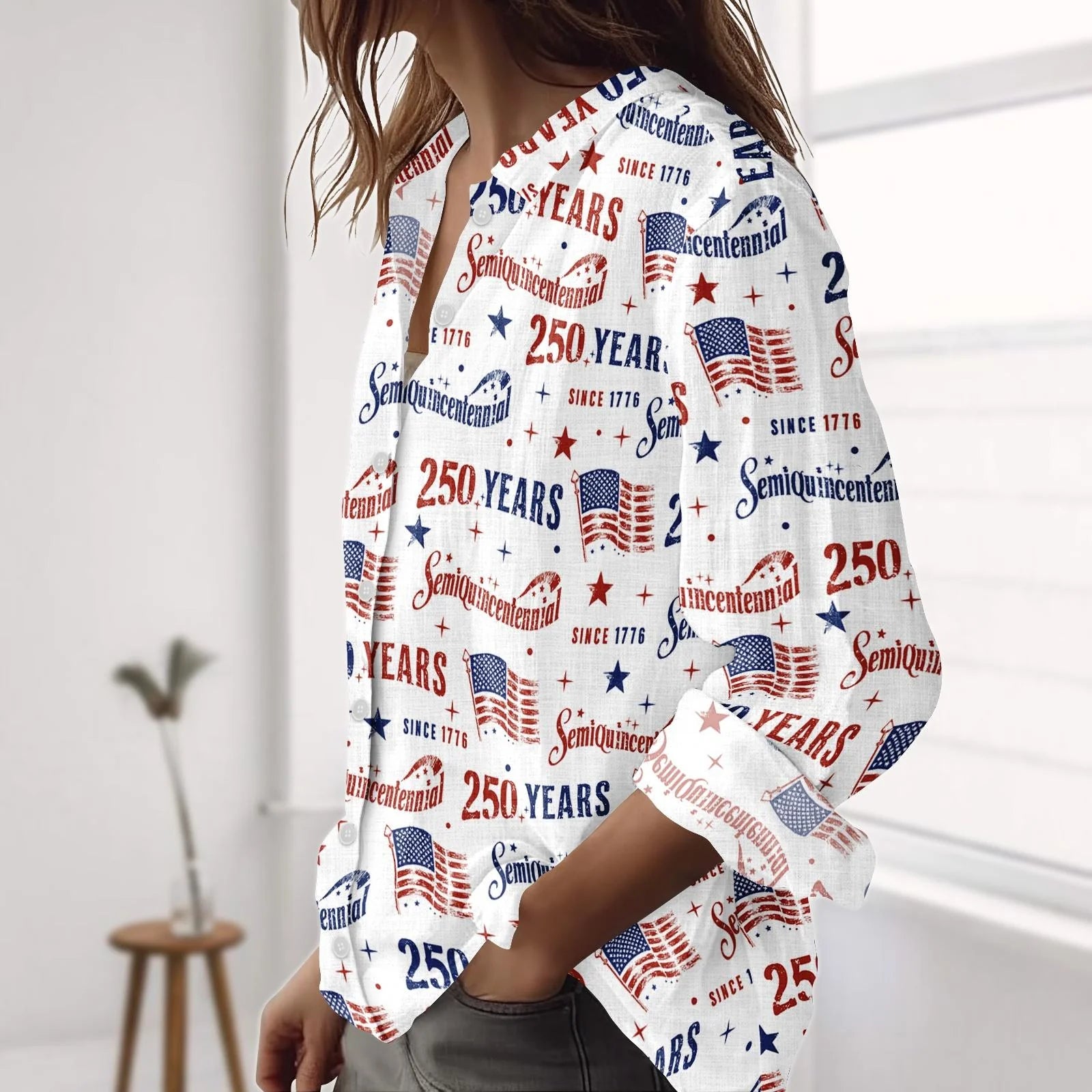 Ladies' 250Th Anniversary Celebration Collar Shirt