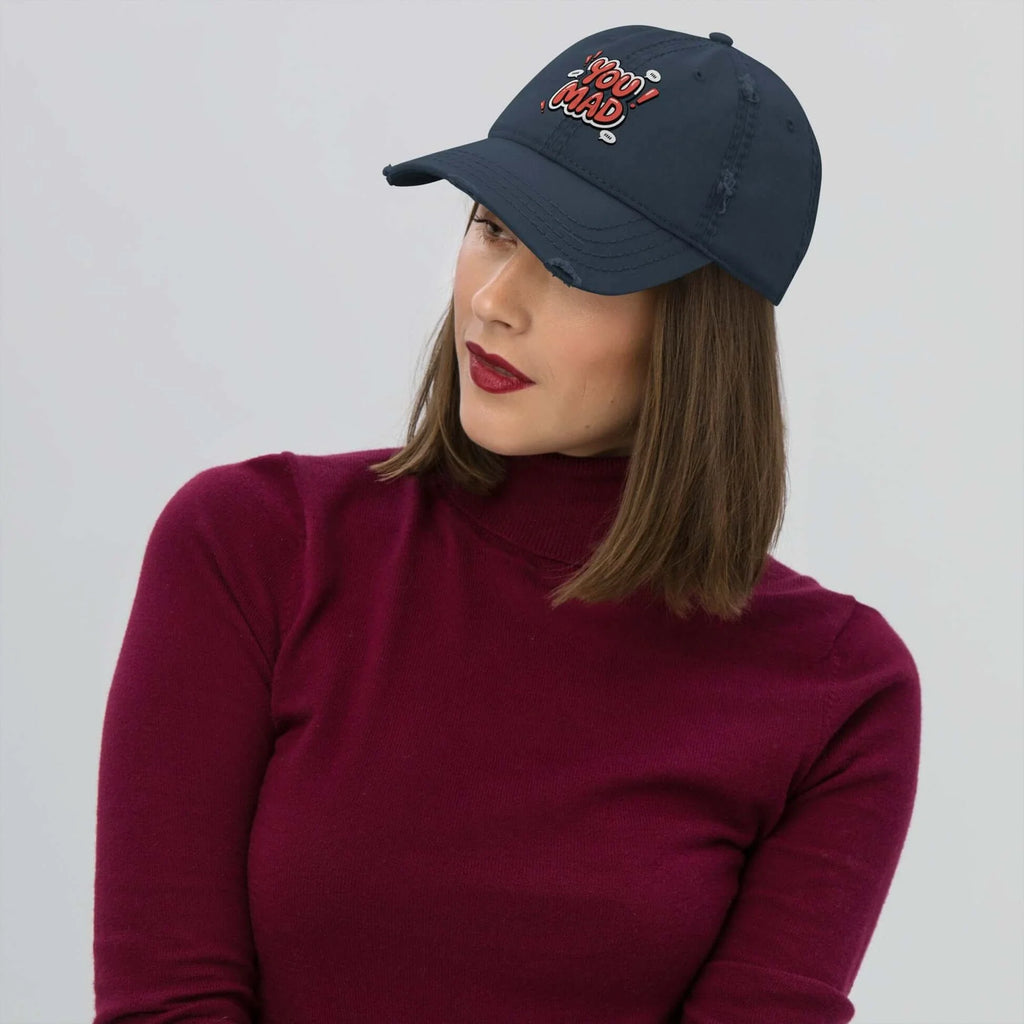 DUO MODERN "You Mad" Distressed Cap