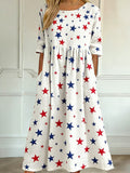 Women's 250th Anniversary Print Five-Sleeve Dress