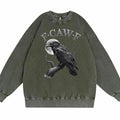 F-Caw-F Crow Cotton Washed Long Sleeve Sweatshirt/Shirt