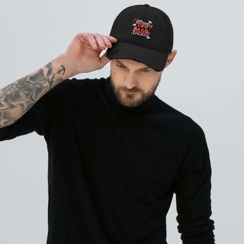 DUO MODERN "You Mad" Distressed Cap