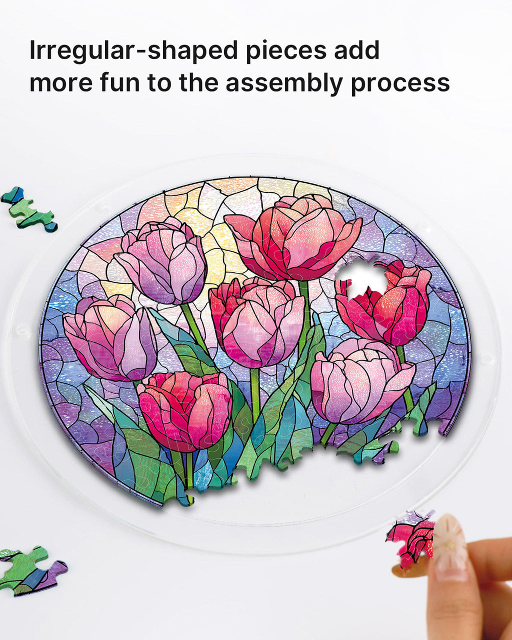 Morning Glow Tulips Light Suncatcher-Acrylic Window Art
