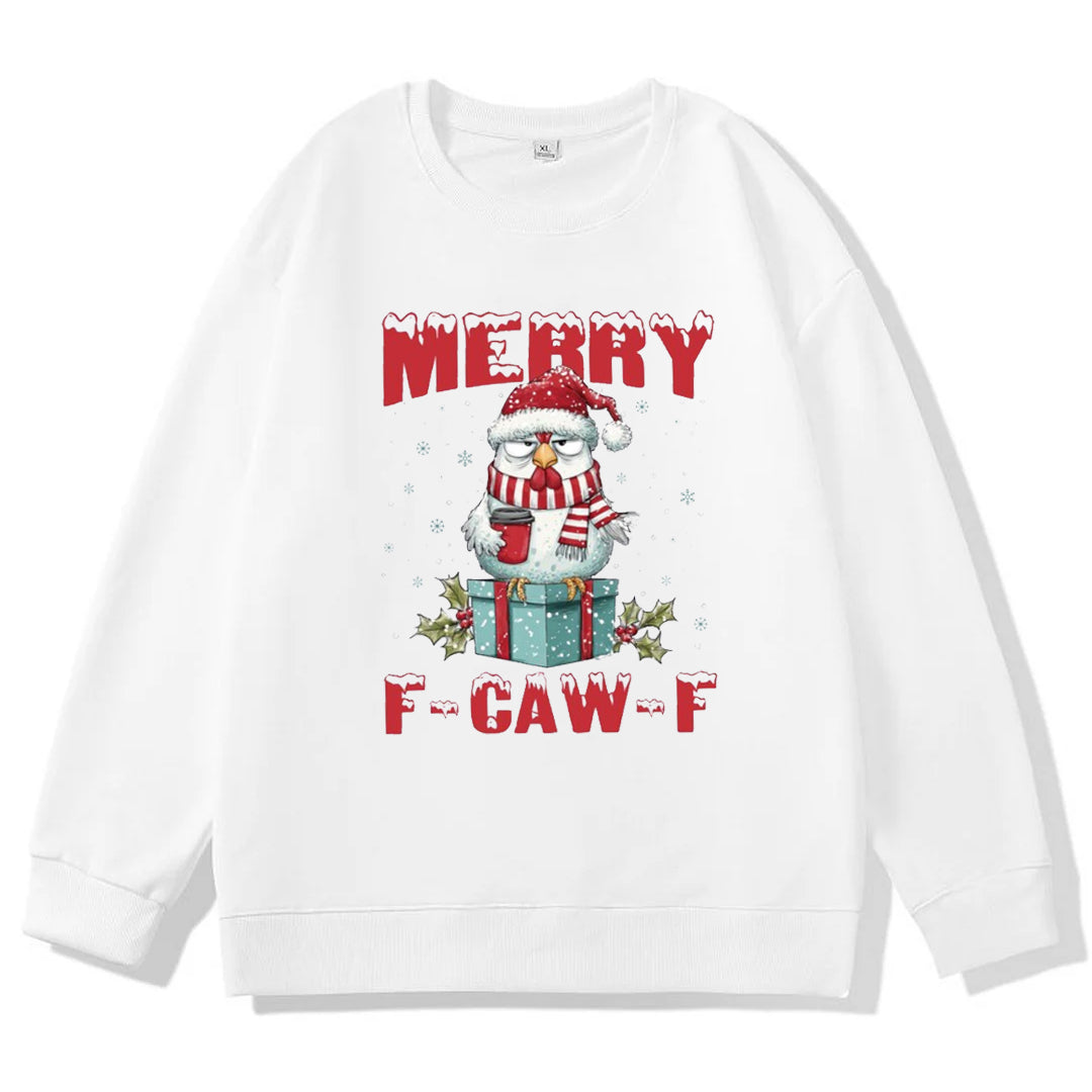 Merry Christmas F-Caw-F Chicken Sweatshirt