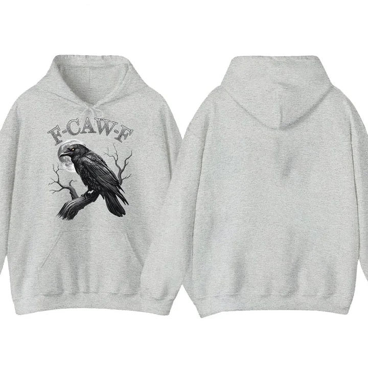 F-Caw-F Crow 100% Cotton Hooded Sweatshirt