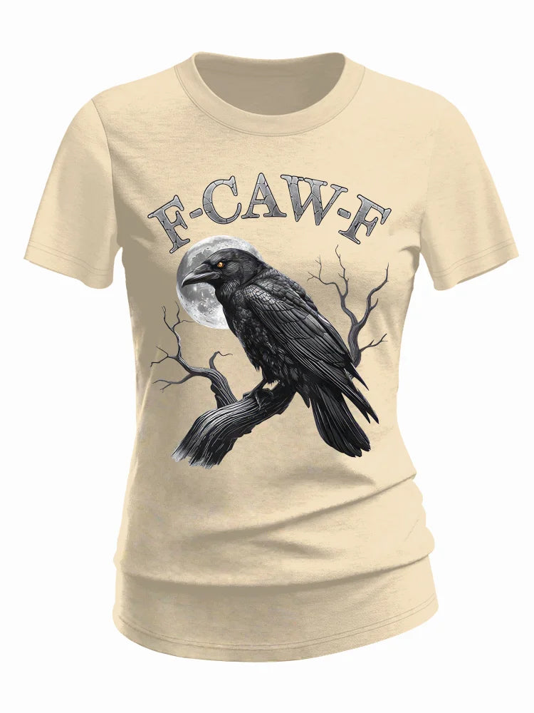 F-Caw-F Crow Cotton Blend T-Shirt