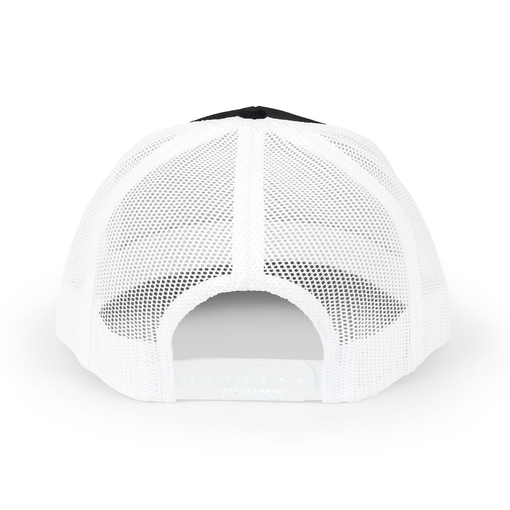 Embroidered Trucker Hat — "anger hides sadness sadness hides anger" Mesh Snapback