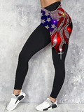 Women'S 250Th Anniversary Of The Founding Of The United States Printed Tight Pants