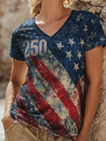 Women'S Casual T-Shirt With American 250th Anniversary Print