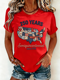 Women's 250 YEARS Semiquincentennial Patchwork USA T-Shirt