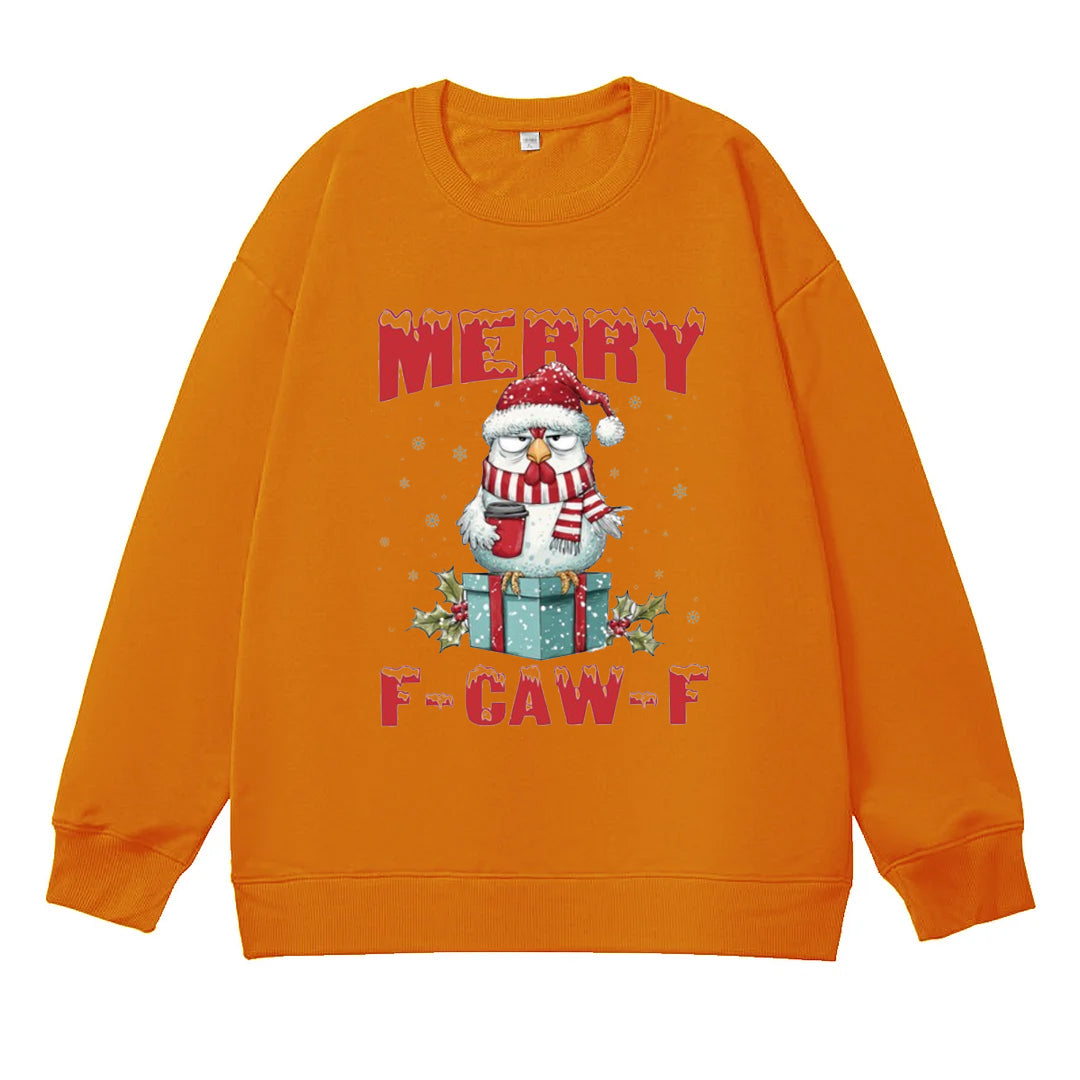 Merry Christmas F-Caw-F Chicken Sweatshirt