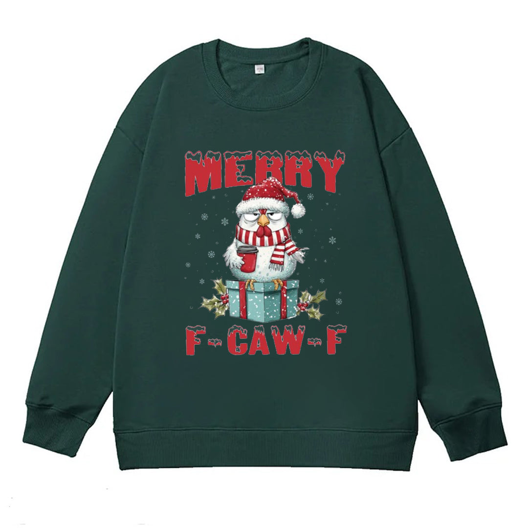 Merry Christmas F-Caw-F Chicken Sweatshirt