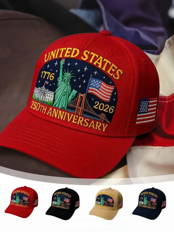 Unisex Independence Day, United States Flag, Statue Of Liberty Print Celebration, Commemorative Casual Baseball Cap