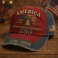 Official 1776–2026 Tribute Design Embroidered Cap 🇺🇸