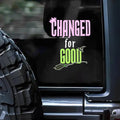 Wicked Changed For Good Crown, Hat and Broom Sticker