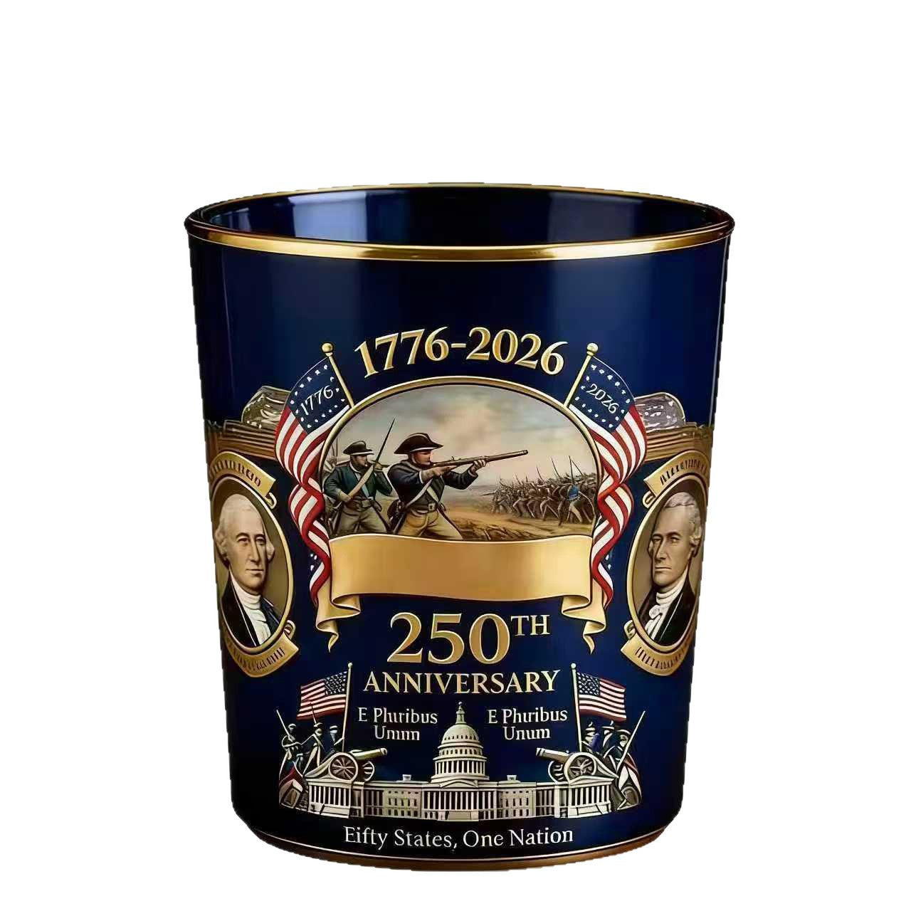 Limited Edition 2026 USA 250th Anniversary Commemorative Glass – 1776-2026 Heritage Edition