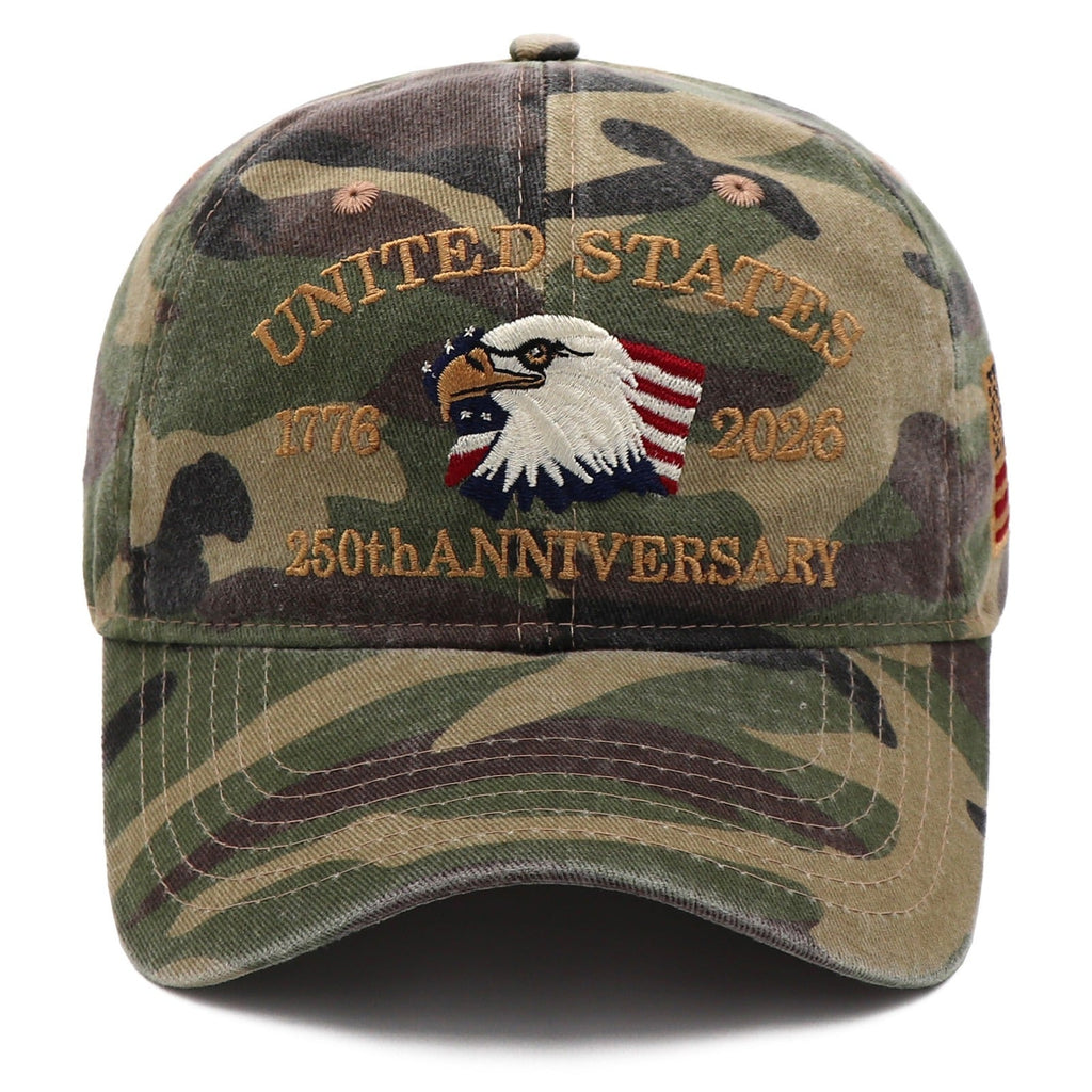 Exclusive USA 250th Anniversary Eagle Cap (1776–2026) —  Embroidered