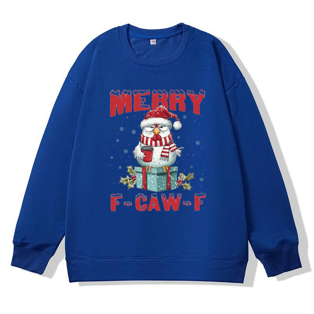 Merry Christmas F-Caw-F Chicken Sweatshirt