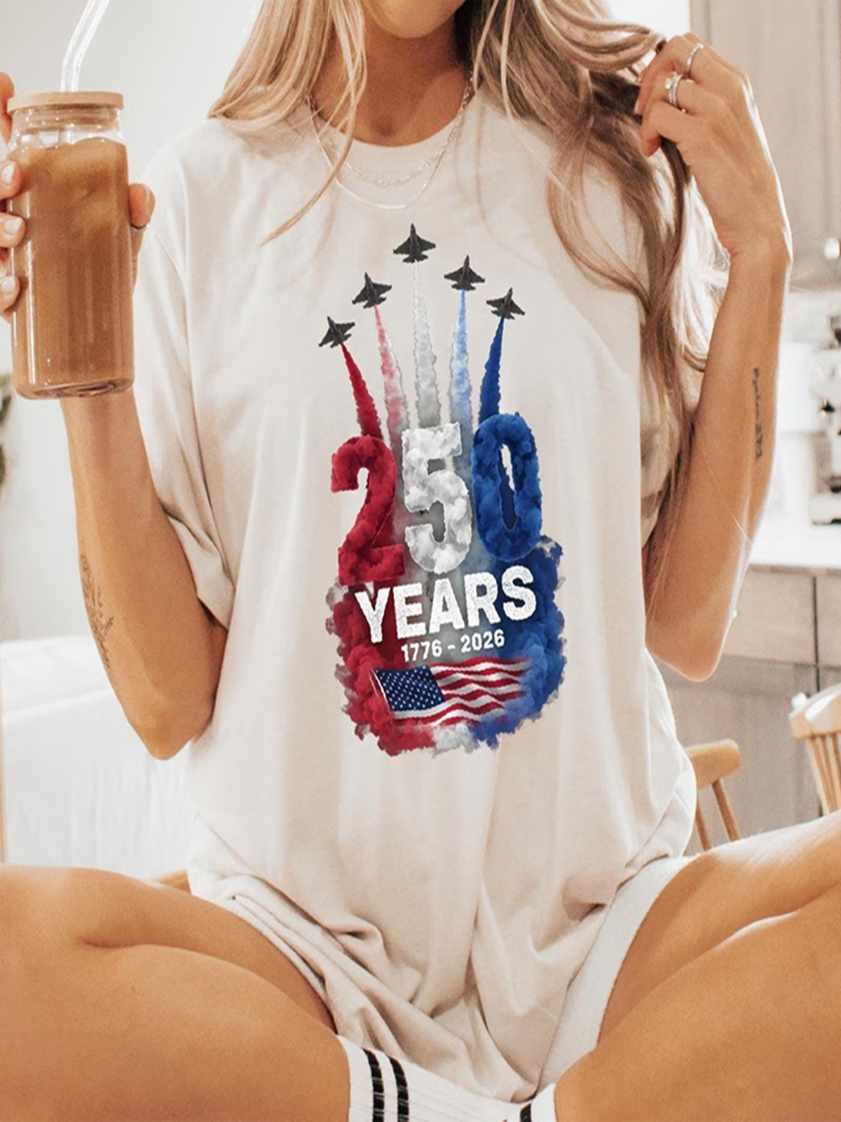 250 Year Independent Printed Women's T-Shirt From The United States