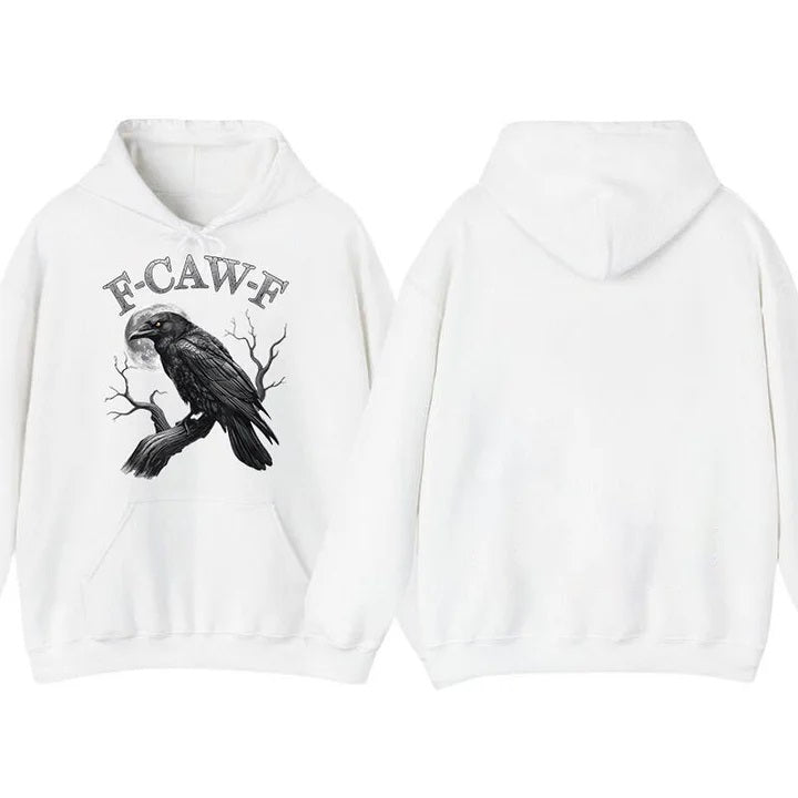 F-Caw-F Crow 100% Cotton Hooded Sweatshirt