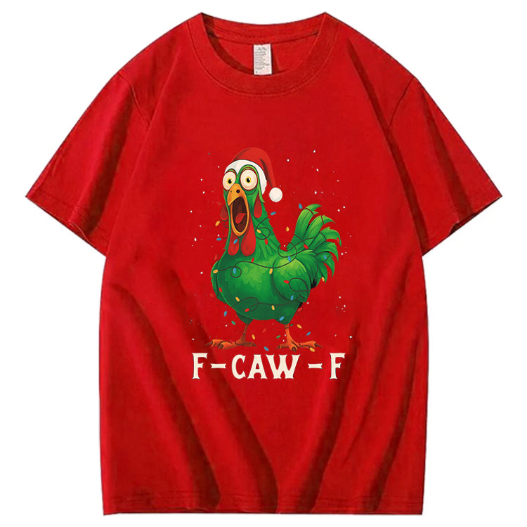Merry Christmas F-Caw-F Chicken T shirt