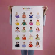Beiges Emotions-Poster fürs Kinderzimmer
