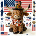 America’s 250th Anniversary Highland Cow Figurine
