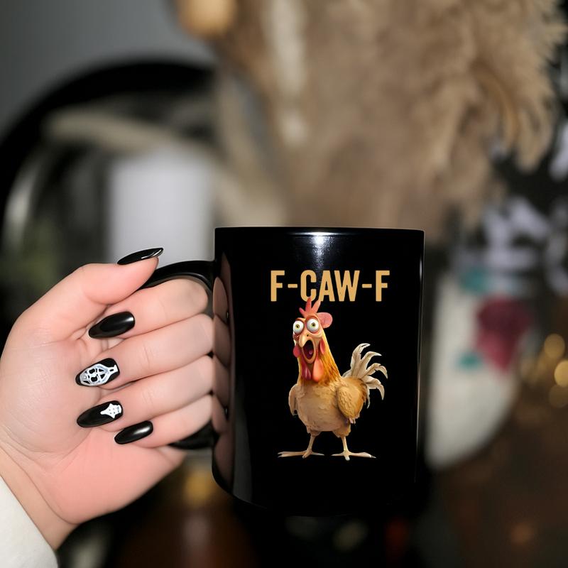 🔥LAST DAY SALE 50% OFF!!🏆Flash Sale⚡ 50K+ SOLD! Almost Gone-💥F-Caw-F Funny Chicken Mug