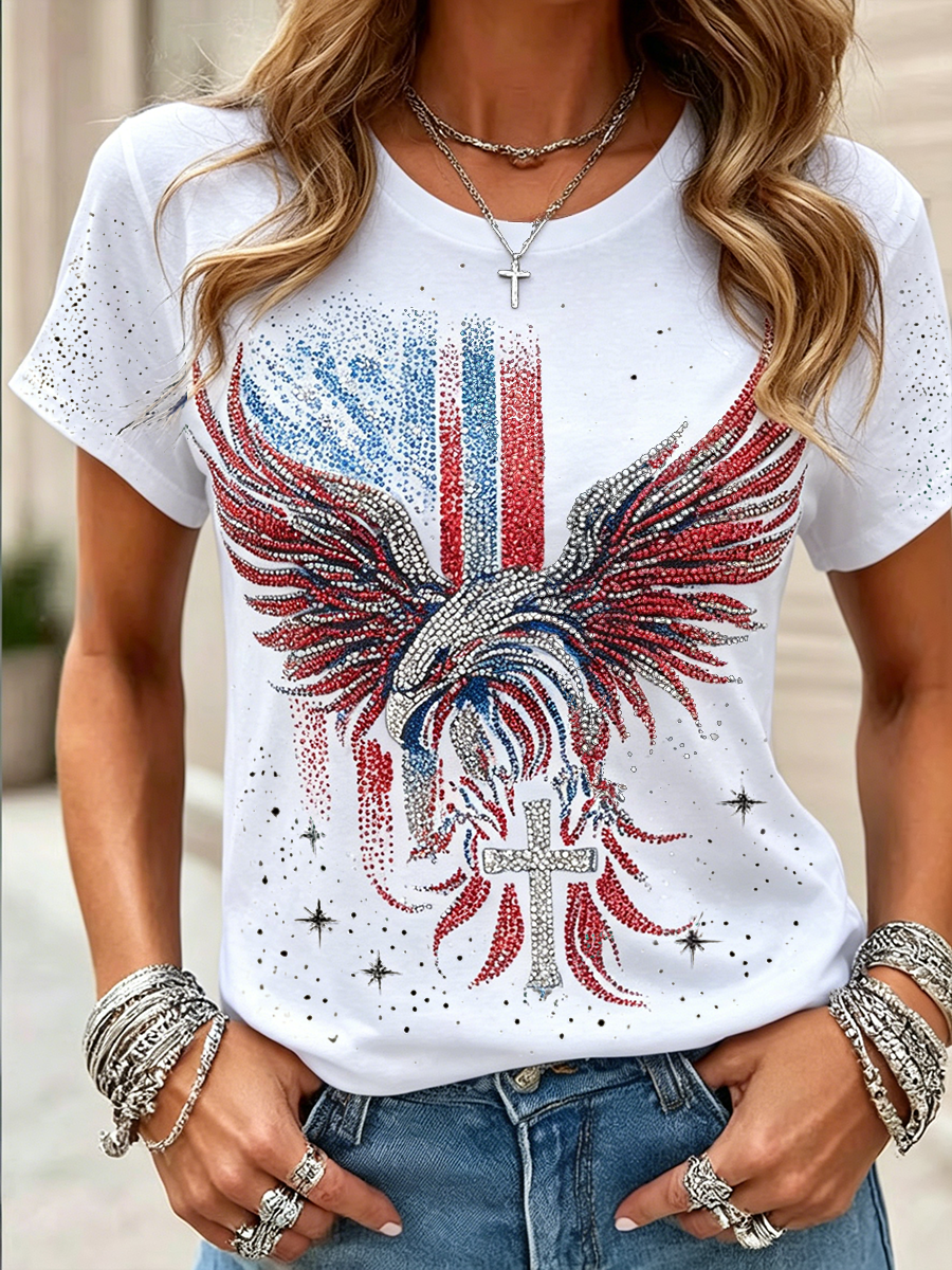 Women's Vintage Faith American Founding 250th Anniversary Short-Sleeved T-Shirt