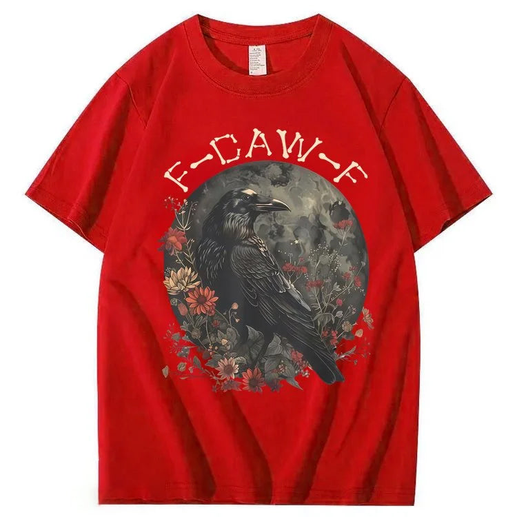 F-Caw-F Crow Raven 100% Cotton T-Shirt