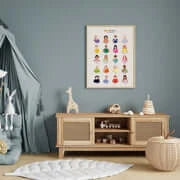 Beiges Emotions-Poster fürs Kinderzimmer