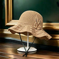 🌸 Women's Crochet Bucket Hat with Flower Accent – Last Day Limited Time Offer!
